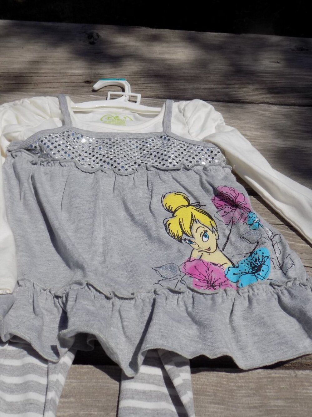 DISNEY fairies clothing line TINKERBELL 3 PC SET NEW SIZE 4